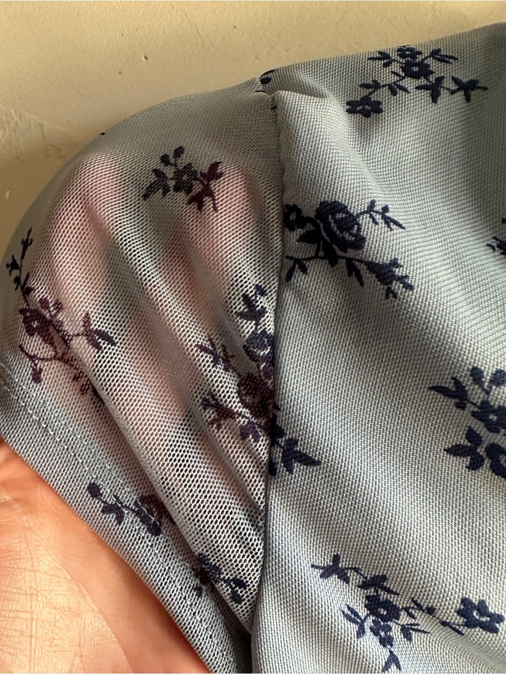 Blue Floral Tie Front Top Coquette Y2K Cottagecore Aeropostale XS - Picture 6 of 8